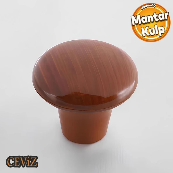 Mantar Düğme Sert Plastik Ceviz Dolap Mobilya Mutfak Dolabı Çekmece Dolap Kapak Kulpu Kulbu Kulp ürün görseli 1