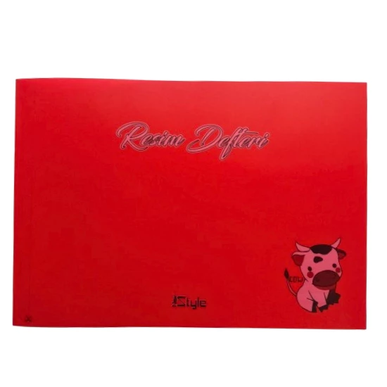 plastik kapak orta boy 40 yaprak resim defteri kenarı cırtlı 22x31 cm ebat 40 yaprak 1 adet ürün görseli 1