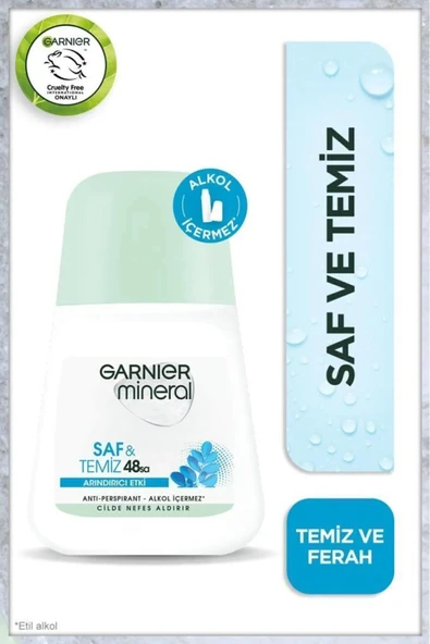 Garnier Mineral Saf Ve Temiz 48 Saat Roll On 50 Ml pdym3600542035149 ürün görseli 1