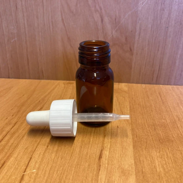 20 Ml Plastik Damlalıklı Amber Cam Şişe , 20Cc Kahverengi Cam Şişe Damlalıklı x 6 Adet ürün görseli 1