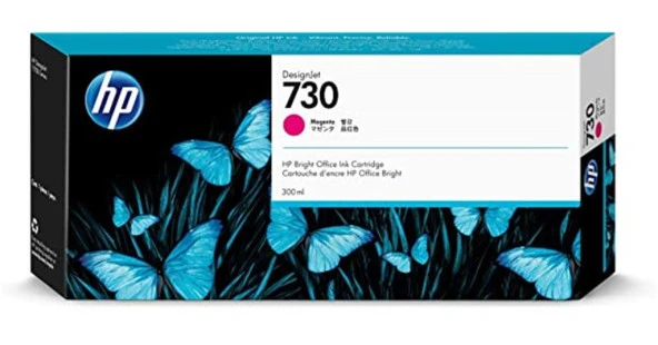 HP 730 Magenta Kırmızı 300 Ml Plotter Kartuşu P2V69A ürün görseli 1