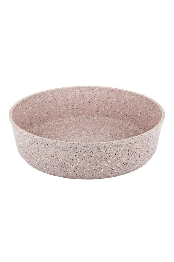 OMS 3411 Granit Yuvarlak Fırın Tepsisi 28 Cm Sütlü Kahve ürün görseli 1