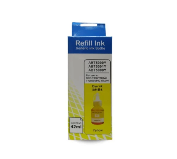 Brother UYUMLU BT-5000Y /DCP-T300 DCP-T500W DCP-T700W MFC-T800W / MFC-910 Sarı Muadil Mürekkep ürün görseli 1