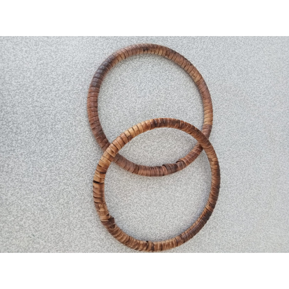 11 cm KOYU AHŞAP RENKLİ ÇANTA SAPI - Resim 2