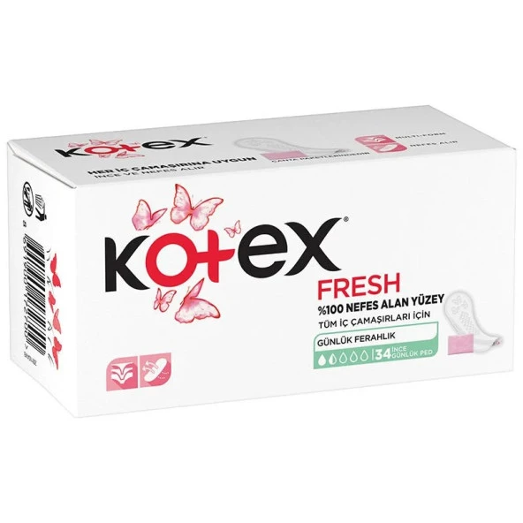 Kotex Fresh İnce Günlük Ped 34' lü ürün görseli 1