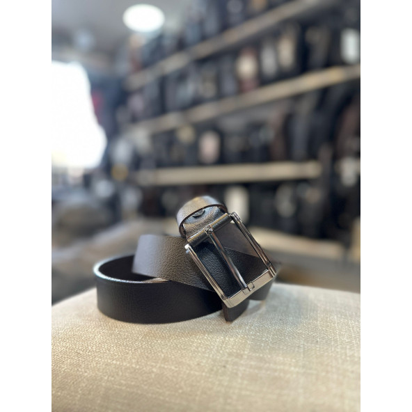 TRG POLO Kahve Hakiki Deri Erkek Kemeri-4 Cm ürün görseli 1