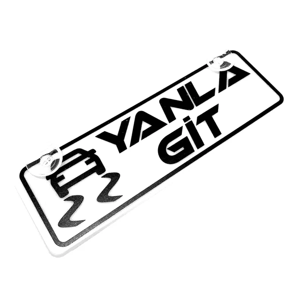 Yanla Git Yazılı Sök Tak Dekor Plaka ürün görseli 1