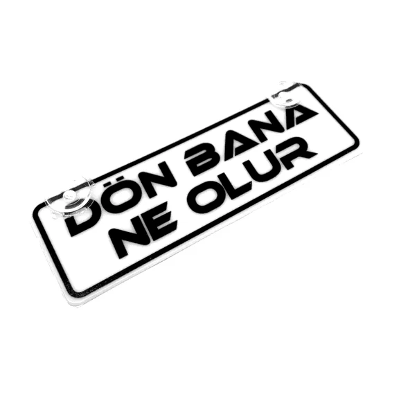 Dön Bana Ne Olur Yazılı Sök Tak Dekor Plaka ürün görseli 1