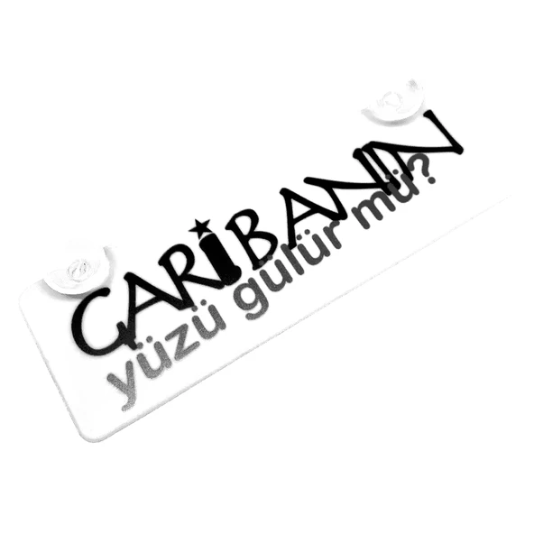 Garibanın Yüzü Gülür Mü Yazılı Sök Tak Dekor Plaka ürün görseli 1
