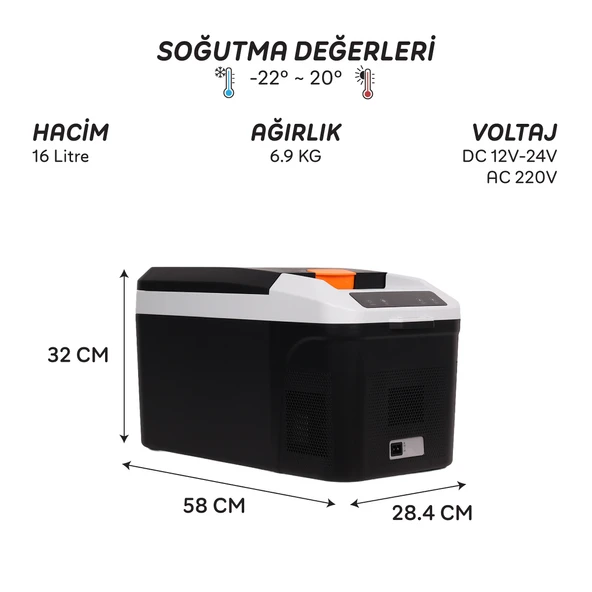 IcePeak Rega Kompresörlü Buzdolabı 16 Litre - Resim 10