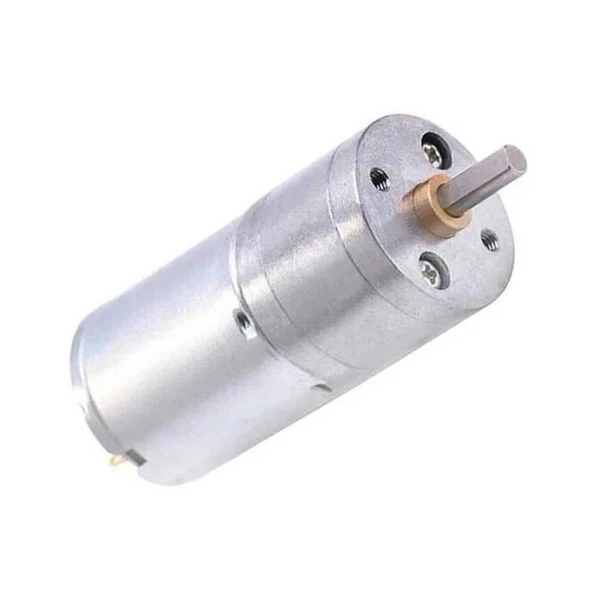 6V 25mm 1360 RPM Yüksek Torklu Mini DC Redüktörlü Motor ürün görseli 1
