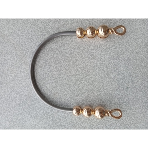 G0ld Metal Üç Baklalı Sarmalı Çanta Sapı ürün görseli 1