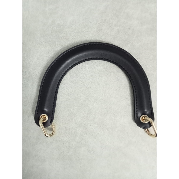 Fold Uçları Oval Yaylı Halkalı SİYAH Çanta Sapı - Resim 5