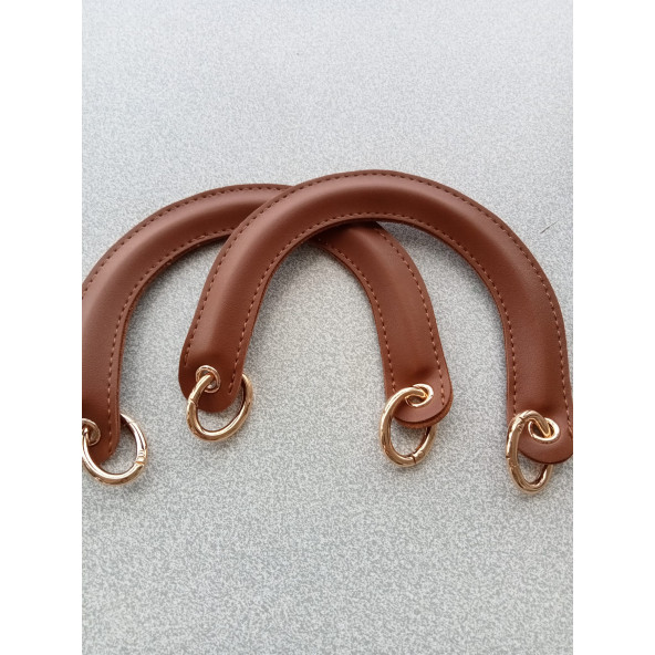 Fold Uçları Oval Yaylı Halkalı TABA Renkli Çanta Sapı - Resim 2