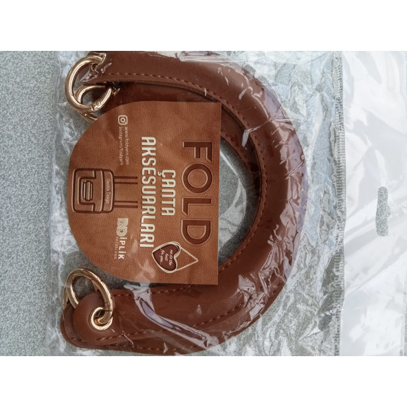 Fold Uçları Oval Yaylı Halkalı TABA Renkli Çanta Sapı - Resim 4