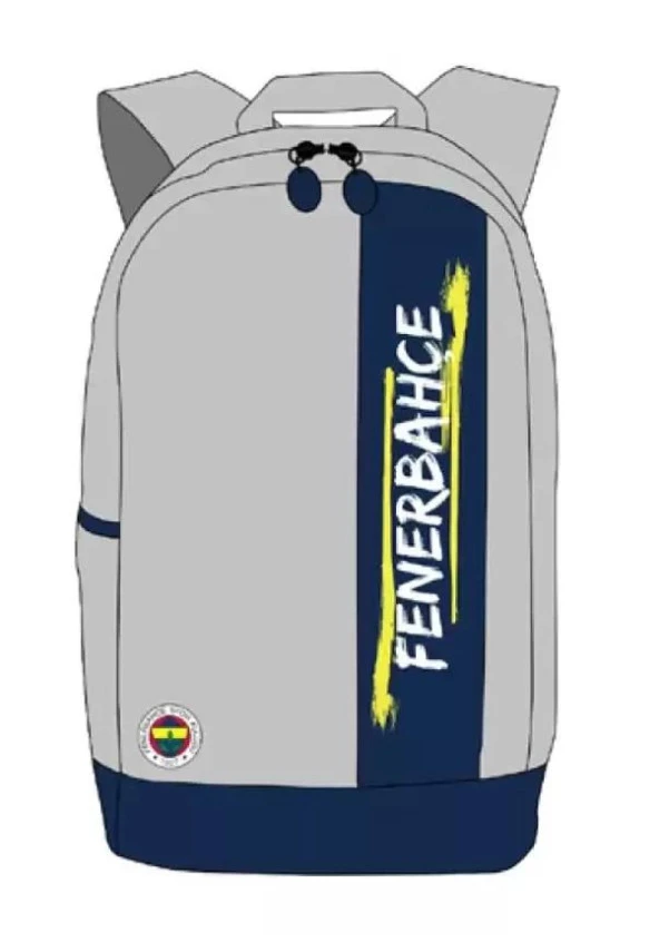 Me Lisanslı Fenerbahçe Kaligrafik Baskılı Gri Çanta ürün görseli 1