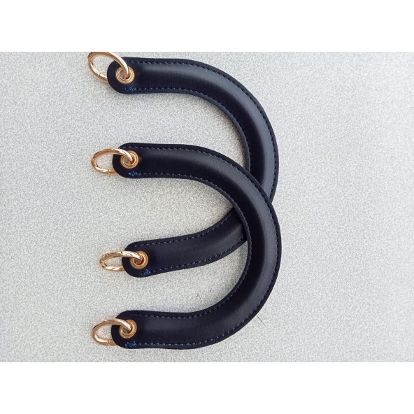 Fold Uçları Oval Yaylı Halkalı LACİVERT Çanta Sapı ürün görseli 1