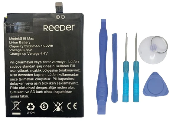Reeder S19 MAX Batarya Pil Sıfır Orijinal + TAMİR SETİ ürün görseli 1