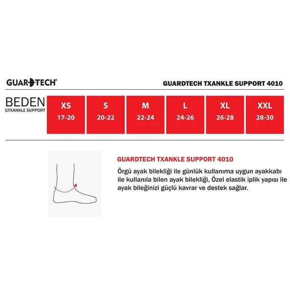Guardtech Tx  Ankle Support 4010 - Resim 6
