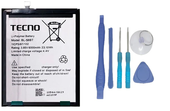 Tecno Pova NEO 2 Batarya Pil Sıfır Orijinal + TAMİR SETİ ürün görseli 1