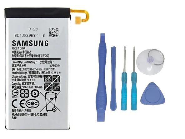 Samsung Galaxy A7 2017 A320 - SM-A320 Batarya Pil Sıfır Orijinal + TAMİR SETİ ürün görseli 1