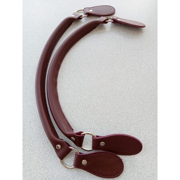Likya BORDO RENKLİ 60 cm Borulu Deri Çanta Sapı ürün görseli 1