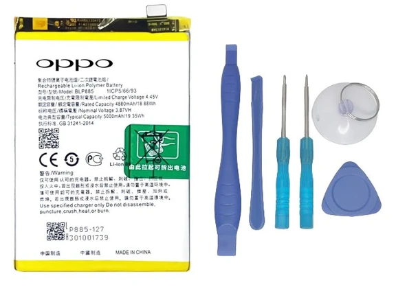Oppo A76 - Blp885 -Batarya Pil Sıfır Orijinal + TAMİR SETİ ürün görseli 1