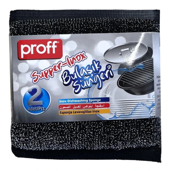 Proff Supper İnox Bulaşık Süngeri - 2!li Paket ürün görseli 1