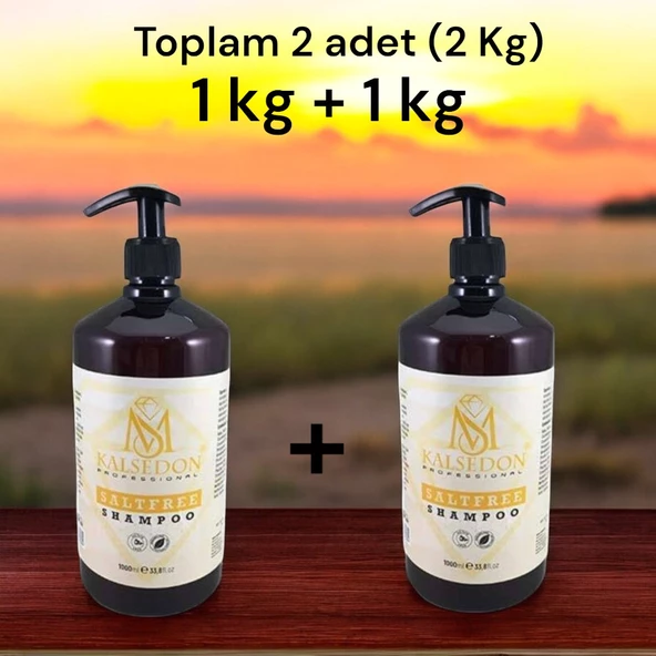 Kalsedon Hassas ve Ağır İşlem Görmüş Saçlar Tuzsuz Şampuan  1000 Ml ürün görseli 1