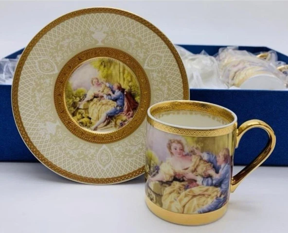 Royking Isabella Afitap 6lı Kahve Fincan Takımı HKR 012 ürün görseli 1
