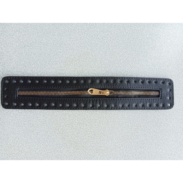 Likya 30/5 cm  SİYAH Derili Çanta  Fermuarı ürün görseli 1