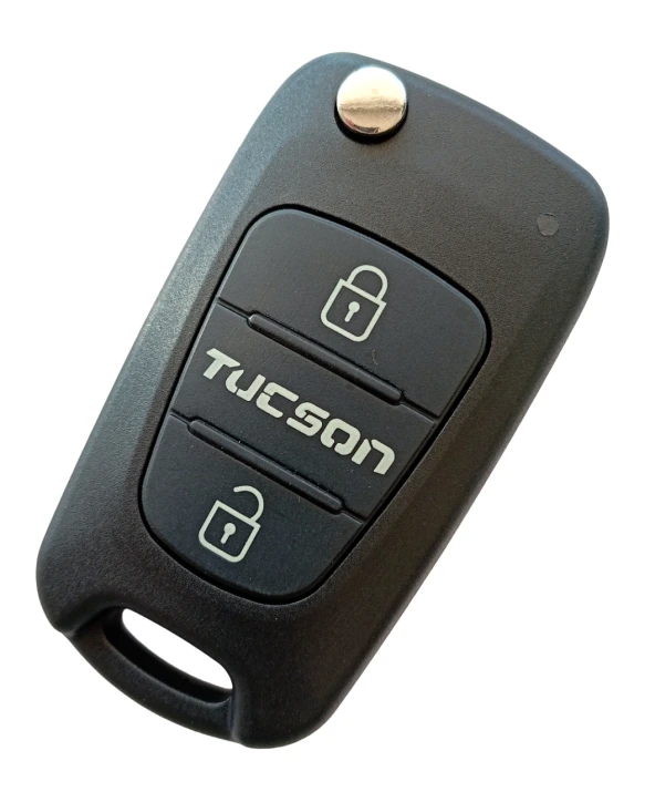 Hyundai Tucson ix35 Uyumlu Anahtar Kumanda Kabı Oto Anahtarlık Vidalı Logolu ürün görseli 1