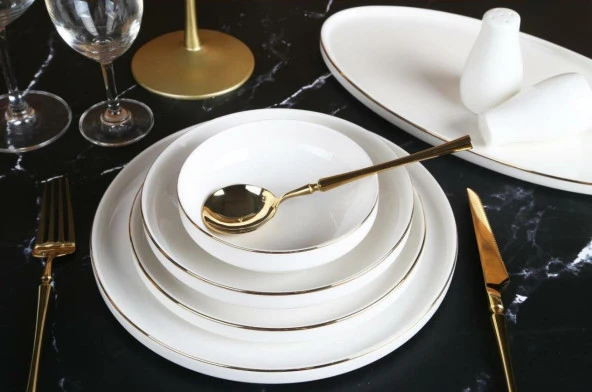 Royking Dina Gold Line 24 Parça Yemek Takımı HRN 23030G ürün görseli 1