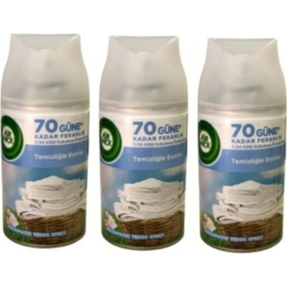 Air Wick Oda Kokusu Temizliğin Esintisi Yedek 70 Güne Kadar Ferahlık 3 x 250 ml ürün görseli 1