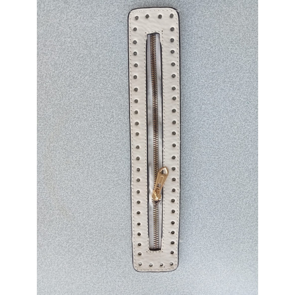 Likya BEJ RENGİ 30/5 CM Deri Çanta Fermuarı ürün görseli 1
