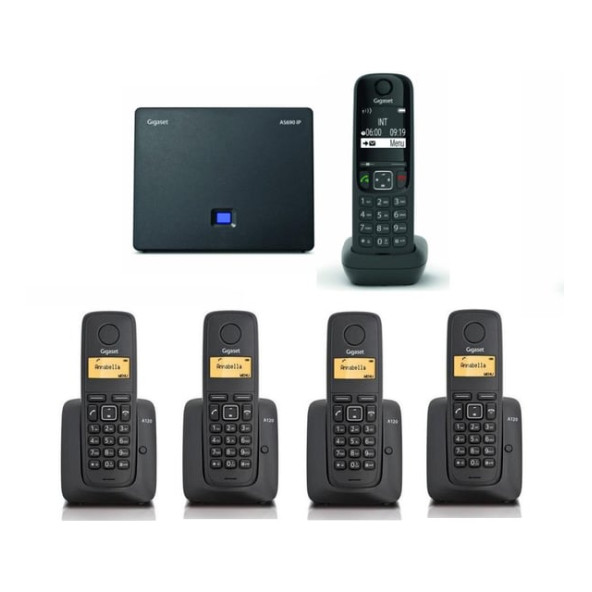 Gigaset AS690 IP 5 Dahili Dect Telsiz Kablosuz Telefon Santrali ürün görseli 1