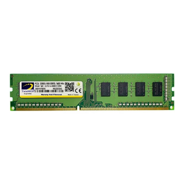 TWINMOS 8GB DDR3 1600MHZ PC RAM VALUE MDD3L8GB1600D ürün görseli 1