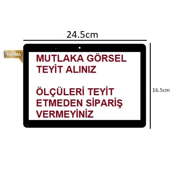 Hometech HT10M uyumlu 10.1 Dokunmatik Panel (24.5cm*16.5cm) Ver.3 / Q052D-FPC-001 ürün görseli 1