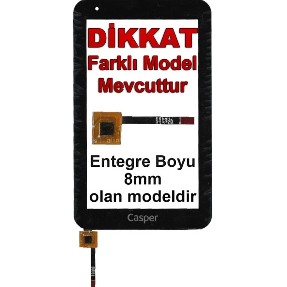 Casper Via T7 7" Dokunmatik Panel - Siyah pb70gf2-1175 . pb70gf2-1372 BÜYÜK CHİP'Lİ ürün görseli 1