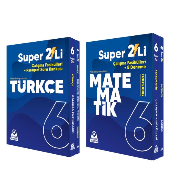 Örnek Akademi 6.Sınıf Süper İkili Türkçe ve Matematik Seti 2 Kitap ürün görseli 1