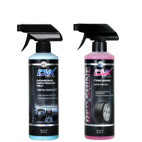 DVX Araç Bakım Seti Lastik Parlatıcı ve Torpido Sütü 16 Oz 473 ml. ürün görseli 1