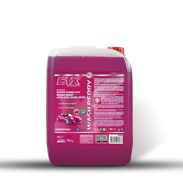 Divortex WashBerry Ph Nötr Oto Şampuanı 4 Litre ürün görseli 1