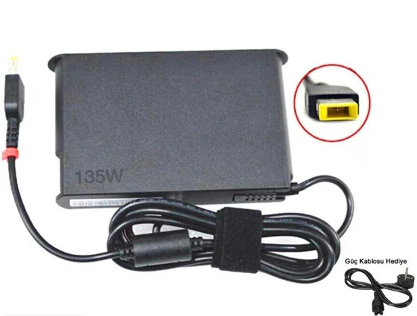 Lenovo 81Y400XNTX05, 81Y400XNTX06, 81Y400XNTX07 uyumlu Adaptörü, Şarj Aleti Cihazı 135W / Tip2 ürün görseli 1