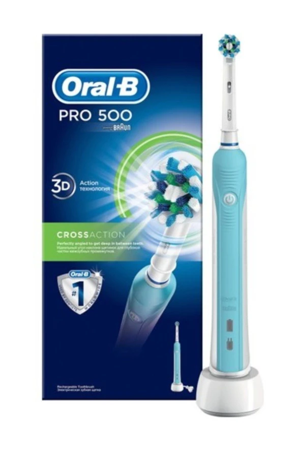 Oral-B Oral B Pro 500 Şarj Edilebilir Şarjlı Diş Fırçası Cross Action ürün görseli 1
