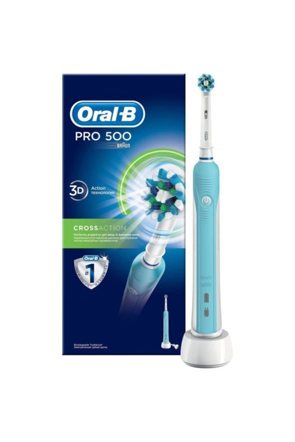 Oral-B Oral B Pro 500 Şarj Edilebilir Şarjlı Diş Fırçası Cross Action ürün görseli 1