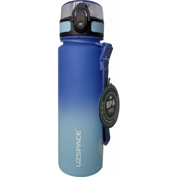 Uzspace Tritan Su Matarası 500ML VGN3026 Dark Blue Light Blue ürün görseli 1