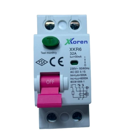 XKOREN 2X32A 30mA 6KA Kaçak Akım RÖLESİ XKR62P-30-32 ürün görseli 1