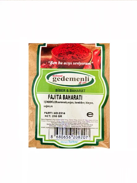 FAJİTA BAHARATI 250 GR ürün görseli 1