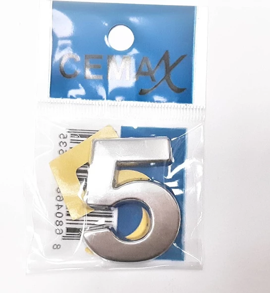 Periboia 4 Cm Plastik Krom Kaplama Kapı Numarası - 5 ürün görseli 1