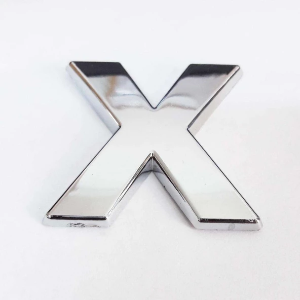 Periboia X Harfi Villa Tipi Krom Yapışkanlı 9 cm Harf ürün görseli 1